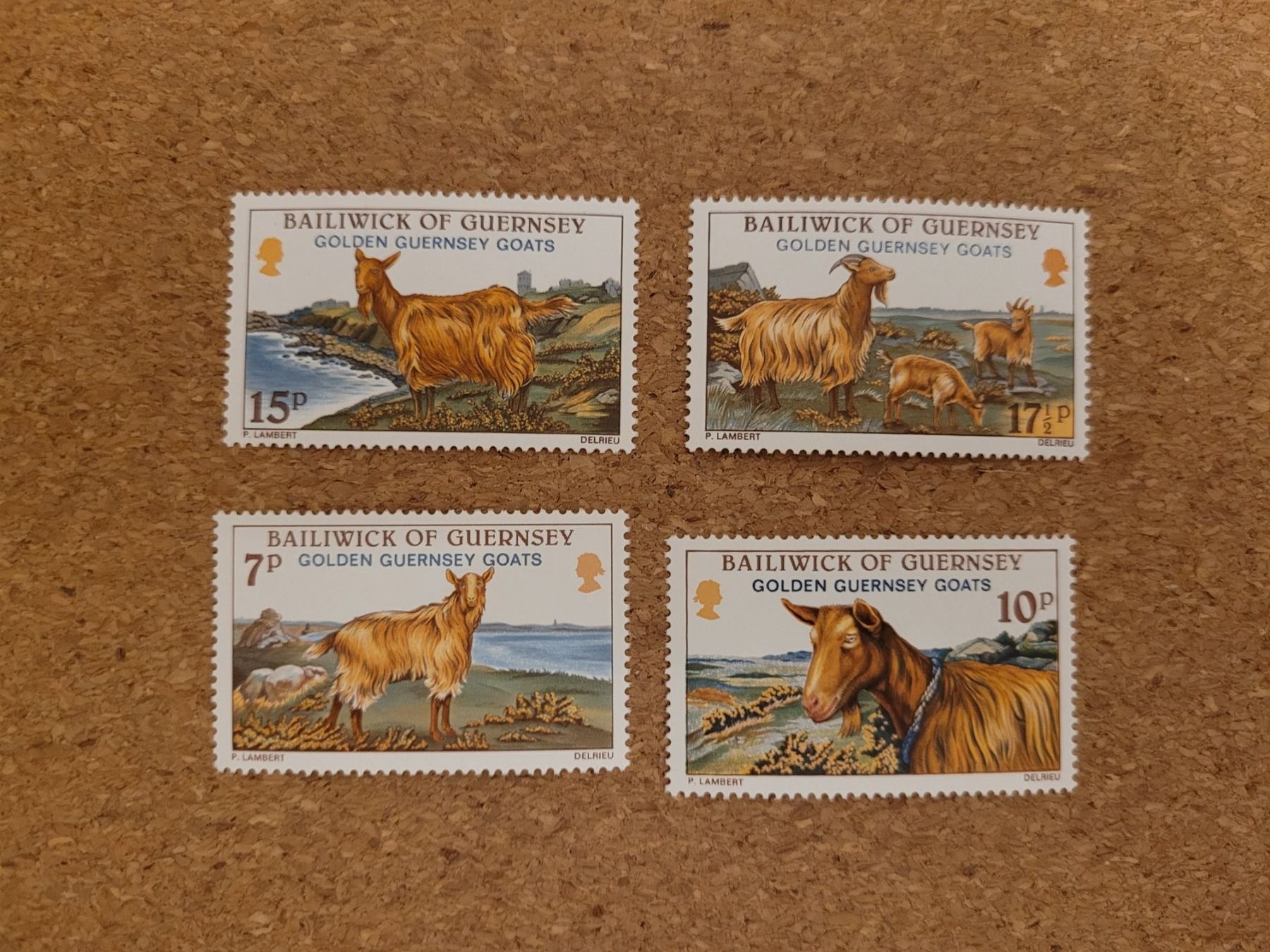 Alle Briefmarken: Marken Guernsey Ziegen – Gebraucht aus Inwil von Flower2325