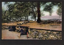#Grenzbesetzung 1914 , Ein Deckungsgraben , gel. 1916