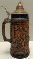 Antiker Bierkrug / Zinnkrug mit Relief (em74)