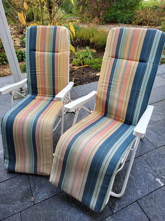 GartenKlappstühle mit Auflagen, 2 Stück Kaufen auf Ricardo