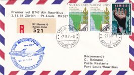 Erstflug Air Mauritius Zürich - Port Louis 1984, ab UNO