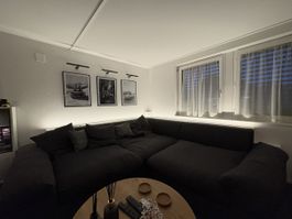 Bis 19.09. - Ecksofa grau mit LED & USB