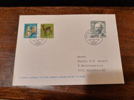 Lettre Suisse 1953, 3 Timbres Rares - Münchenstein