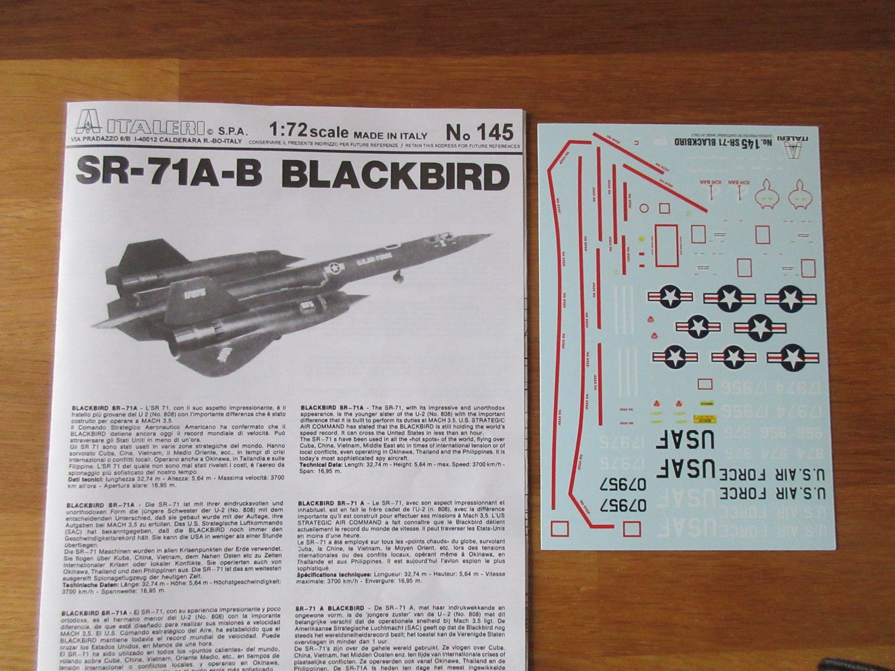 Italeri Modellbausätze & Standmodelle: Standmodell SR 71 Blackbird 1:72 – Neu und originalverpackt aus Daellikon von Ebuffi 5