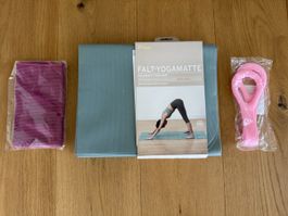 Yogamatte Tuch und Trainingshilfe neu