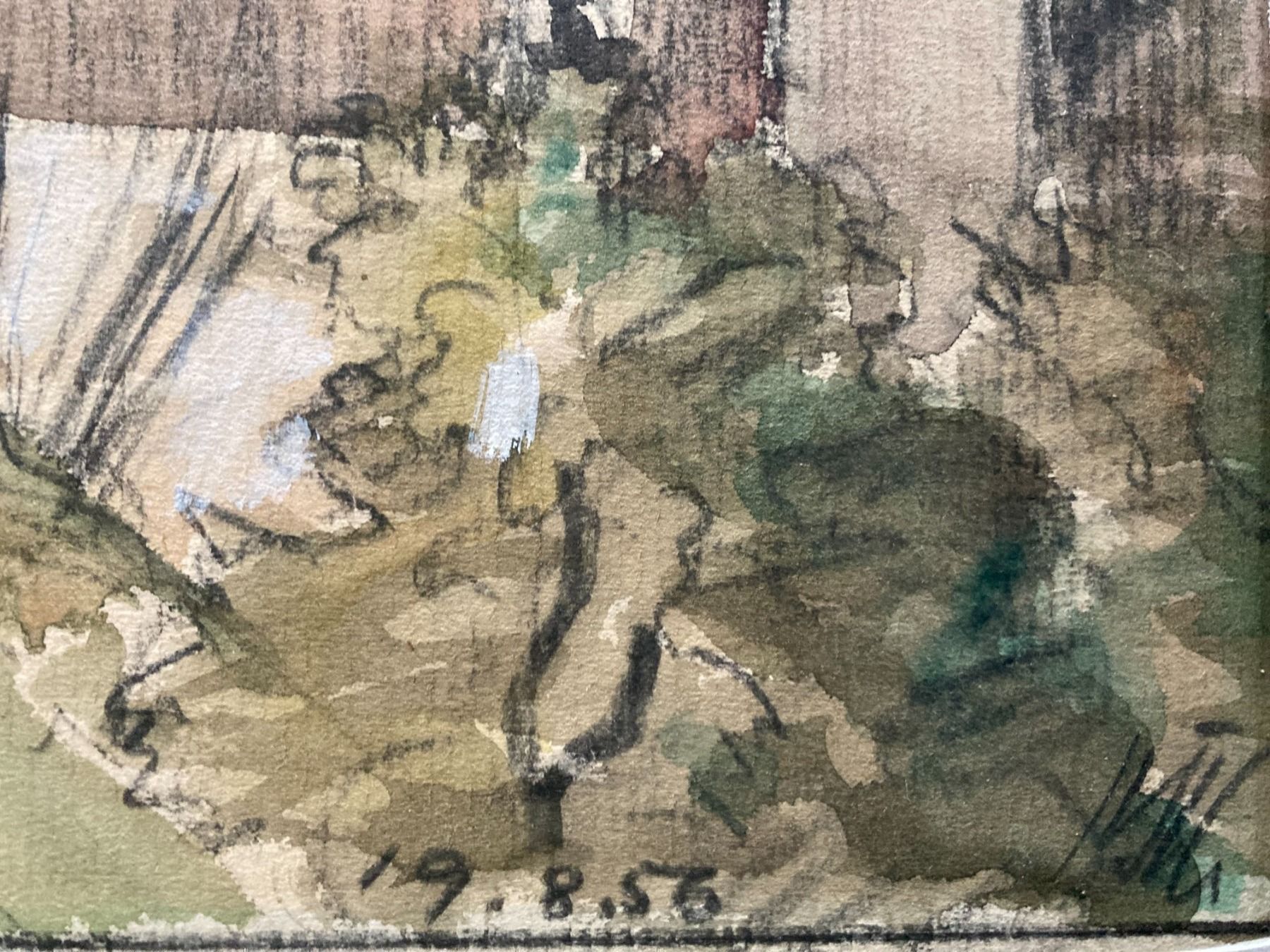 Dipinti: Landschaftsbild Kanton Bern sign. 19.08.1956 – Usato da Subingen venduto da ArtBead 5