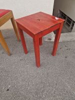 Schemmel rot Holz 30x30x48cm gebraucht. Taburettli 