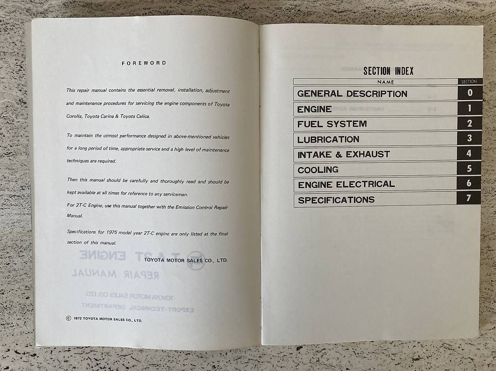 Libri: Toyota T &2T Engine repair manual  – Usato da Zürich venduto da valerio31 1