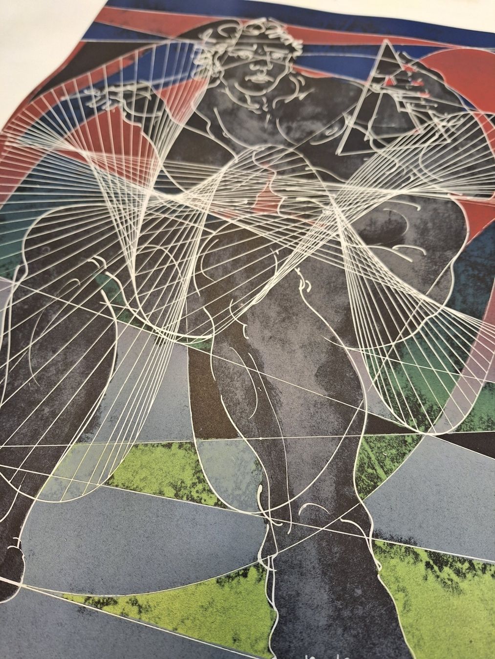 Grafiken & Lithographien: Hans Erni Lithographie "Kybernetes" – Gebraucht aus Unterägeri von Altgoldschmuck 2