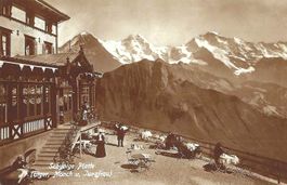 Schynige Platte Hotelterrasse Eiger Mönch Jungfrau 1920
