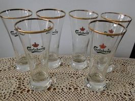 Vintage Carlsberg Biergläser 1990er