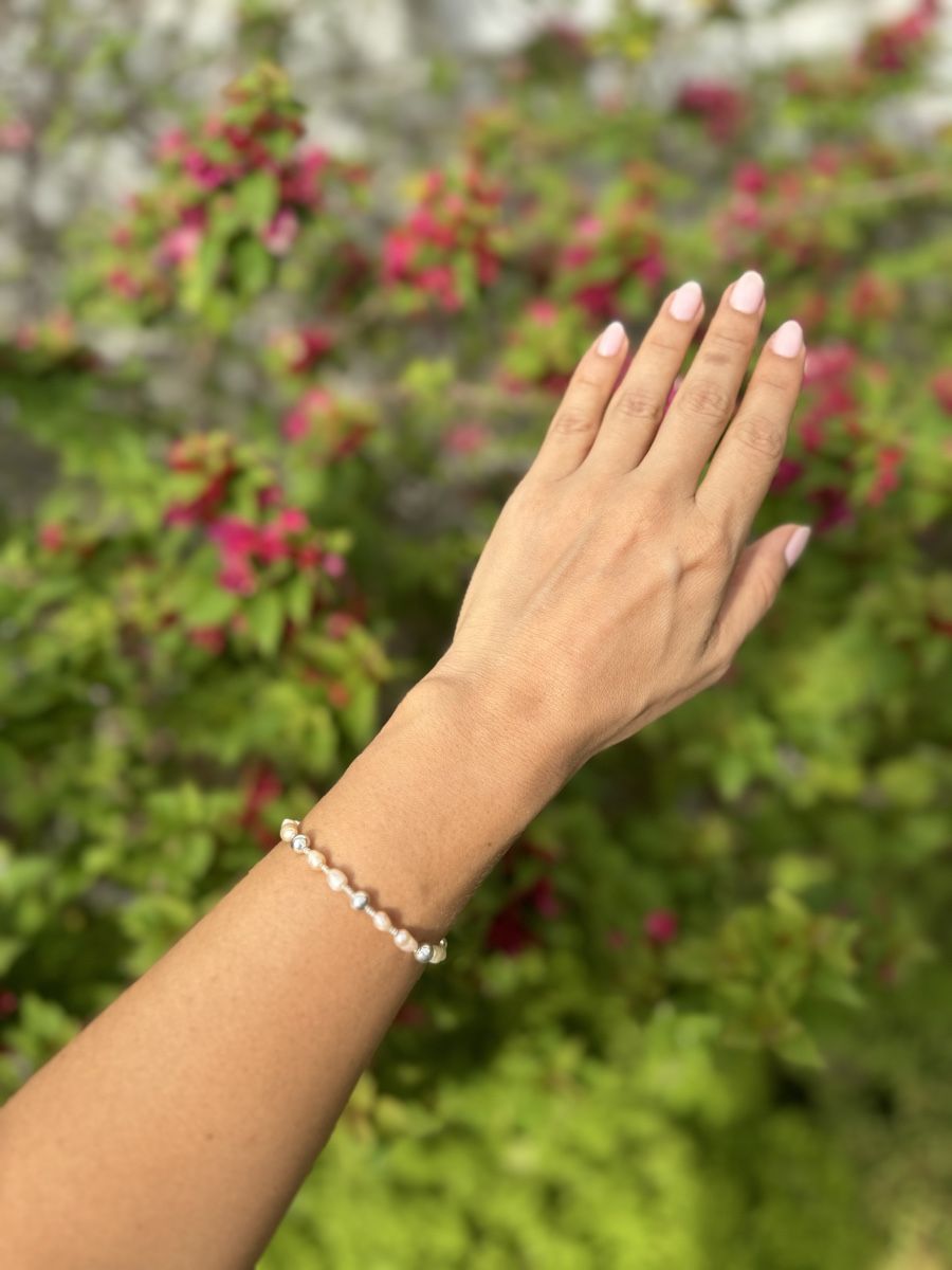 Bracciali & Braccialetti: Genuine Pearls and Silver Bracelet, 950 Silver – Usato da Zürich venduto da olalinda 2
