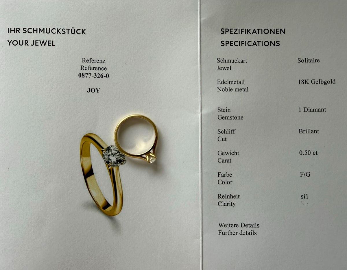 Bucherer Ringe: Solitaire Ring 18K Gold Size 53 - Bucherer – Neu (gemäss Beschreibung) aus Zürich von rah_mpq5 3