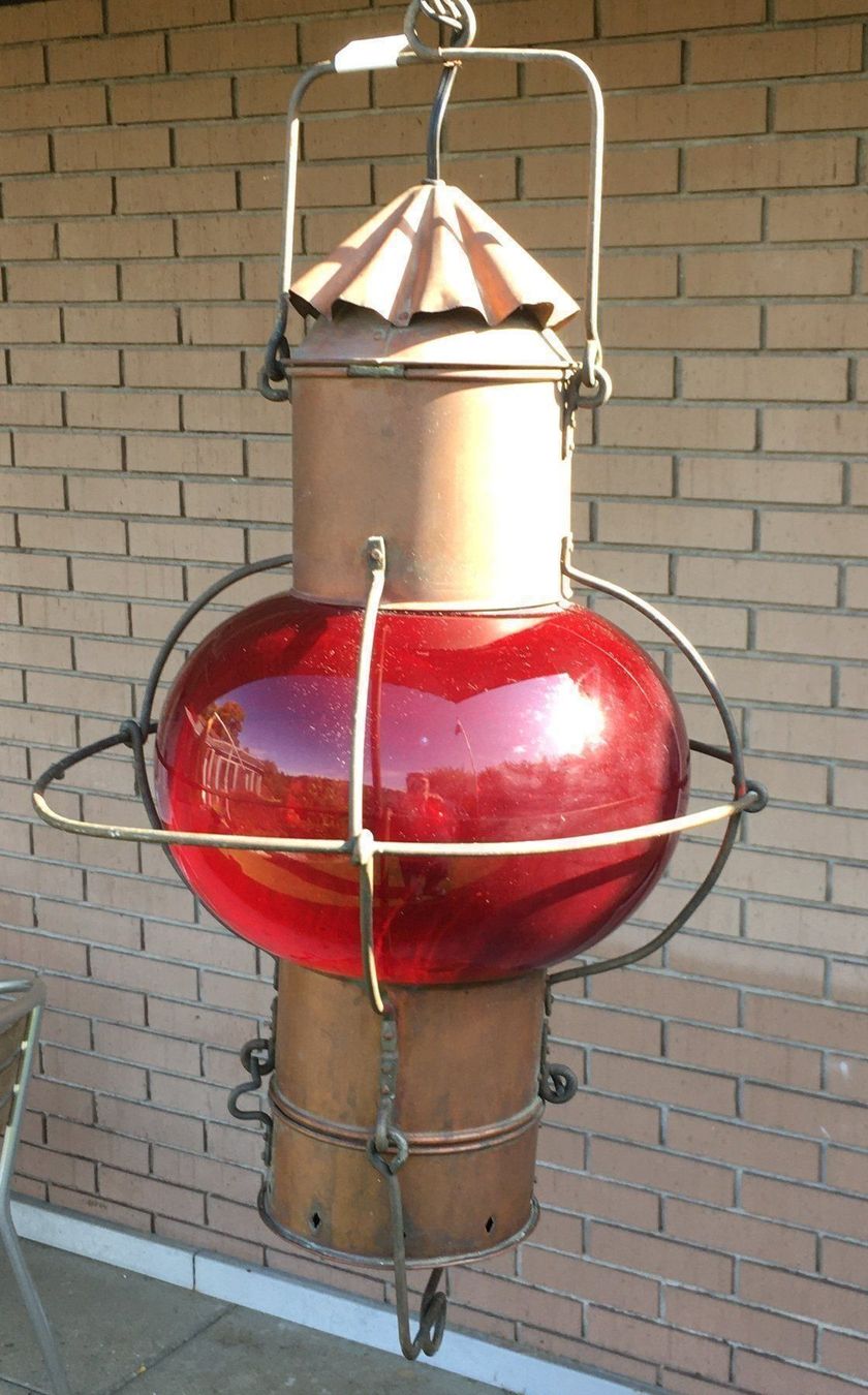 Lampade: Messinglampe / Schifflaterne - elektrifiziert – Usato da Ebikon venduto da bonsai54a 1