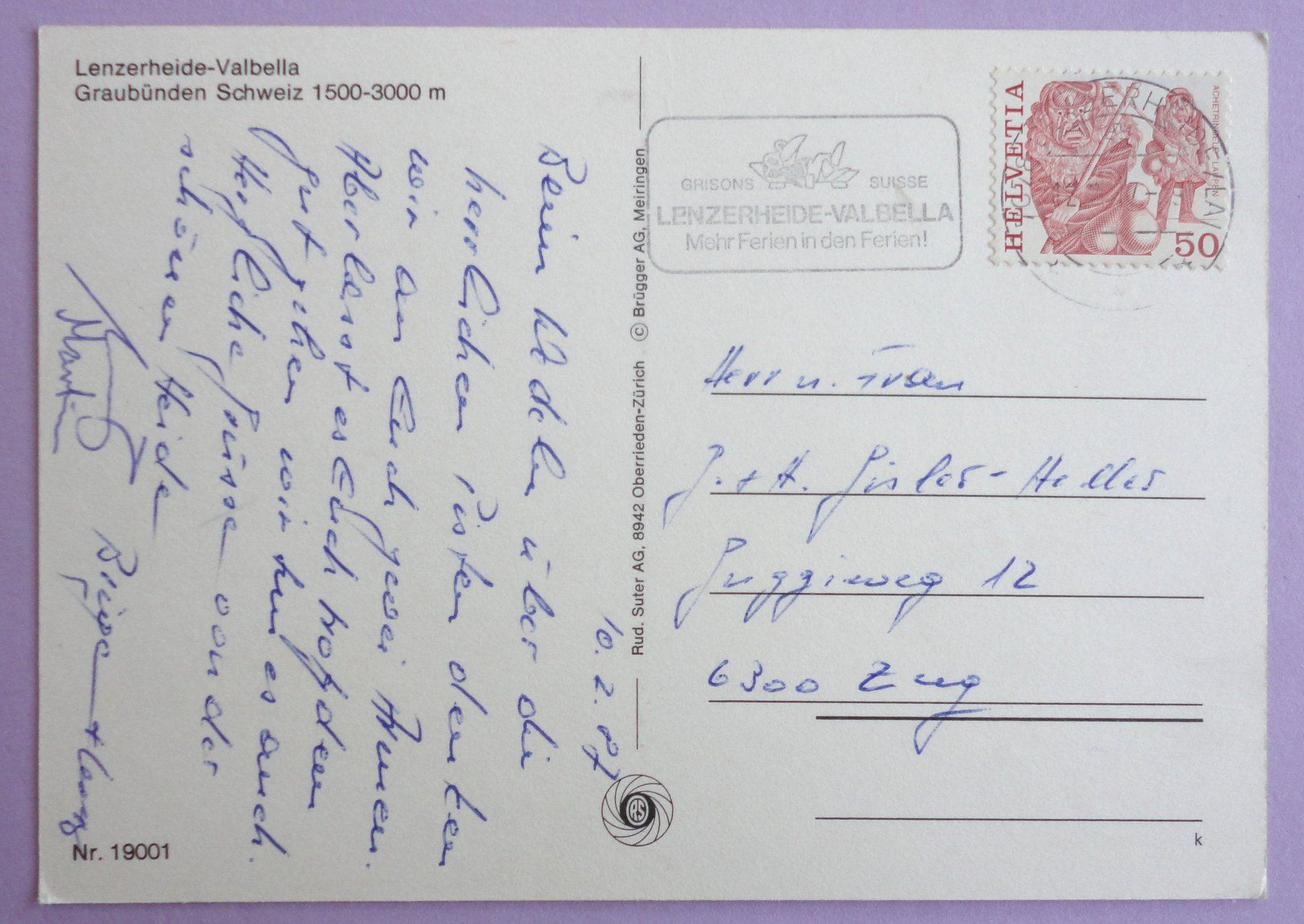Cartoline postali: Lenzerheide-Valbella - Panorama – Usato da Fétigny venduto da Billy2miny 1