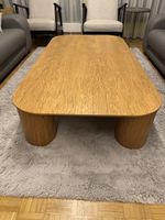 Couchtisch Eichenfurnier abgerundet guter Zustand