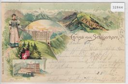 Gruss vom Stanserhorn - Litho 1900