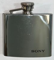 Flachmann aus Edelstahl Inhalt 150 ml mit SONY | 9 x 10 x 2