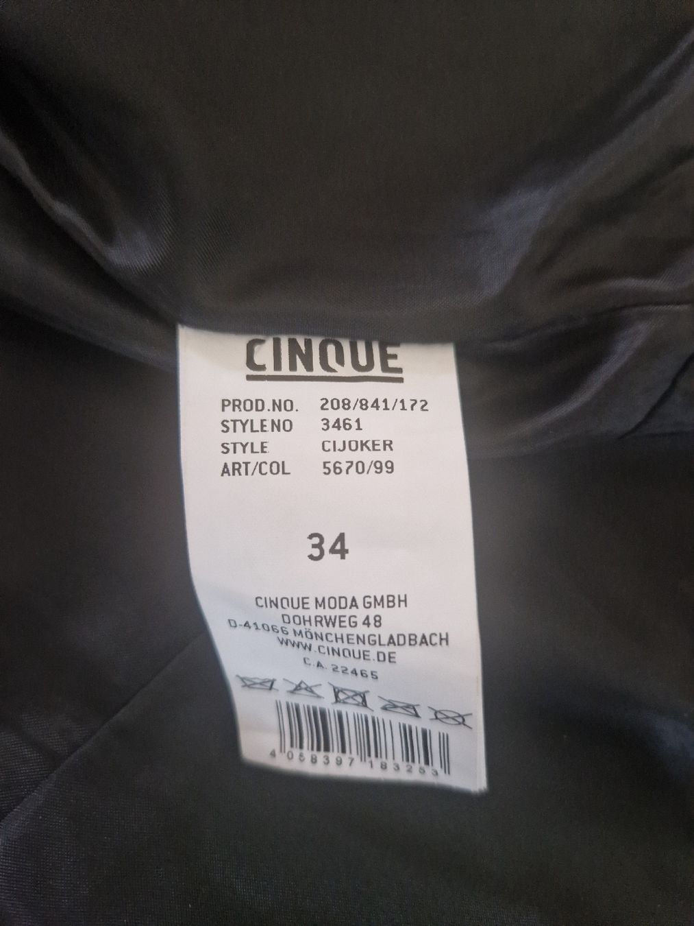 Cinque Giacche: Cinque Lederjacke, schwarz, Grösse 34 – Usato da Kloten venduto da somsing 9