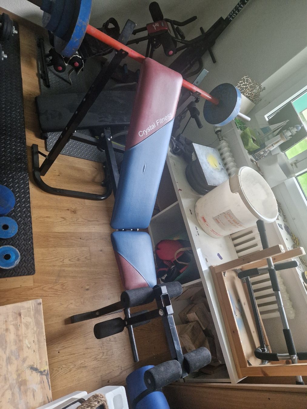 Hometrainer: multiuse Hantelbank mit viele Gewichte – Usato da Baar venduto da Fabio-99 4