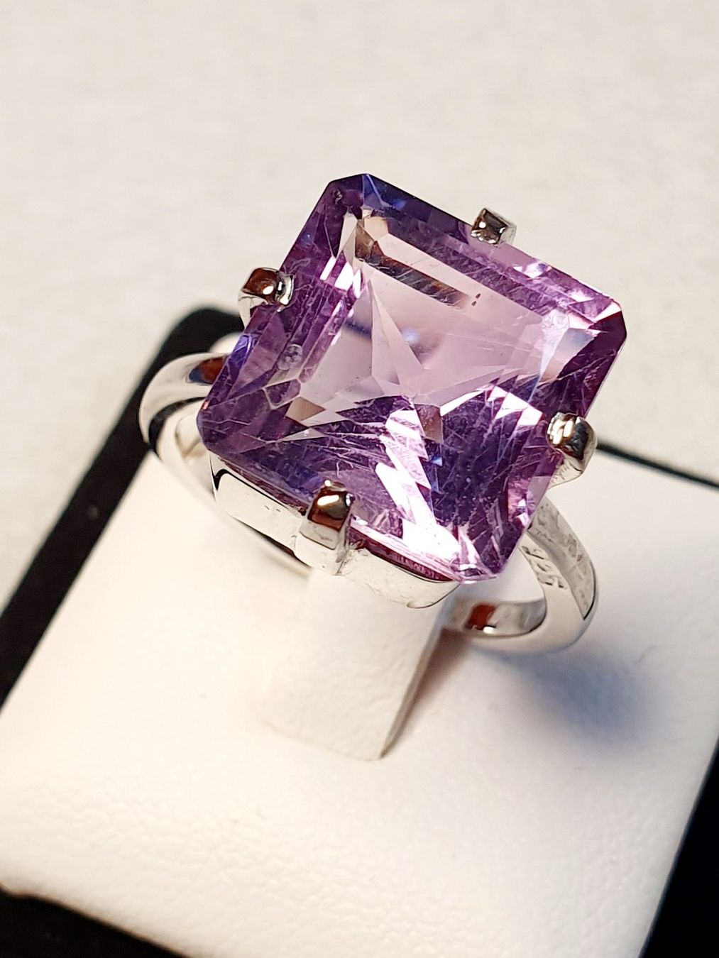 Ringe: Ring Silber mit grossem Amethyst Rechteckschliff neu – Neu (gemäss Beschreibung) aus Zürich von Bieter04 5