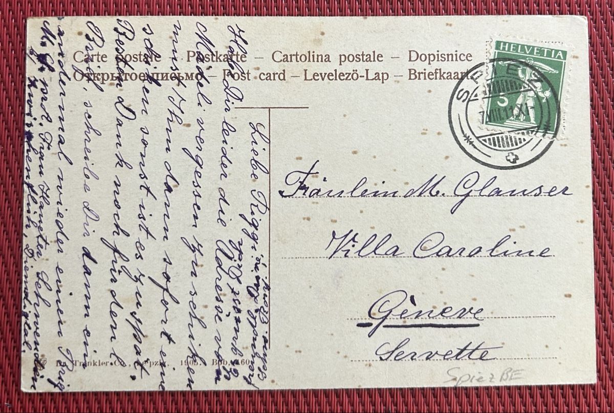Cartoline postali: Spiez Bahnhof mit Dampfzüge  – Usato da Horw venduto da Tellbub 1
