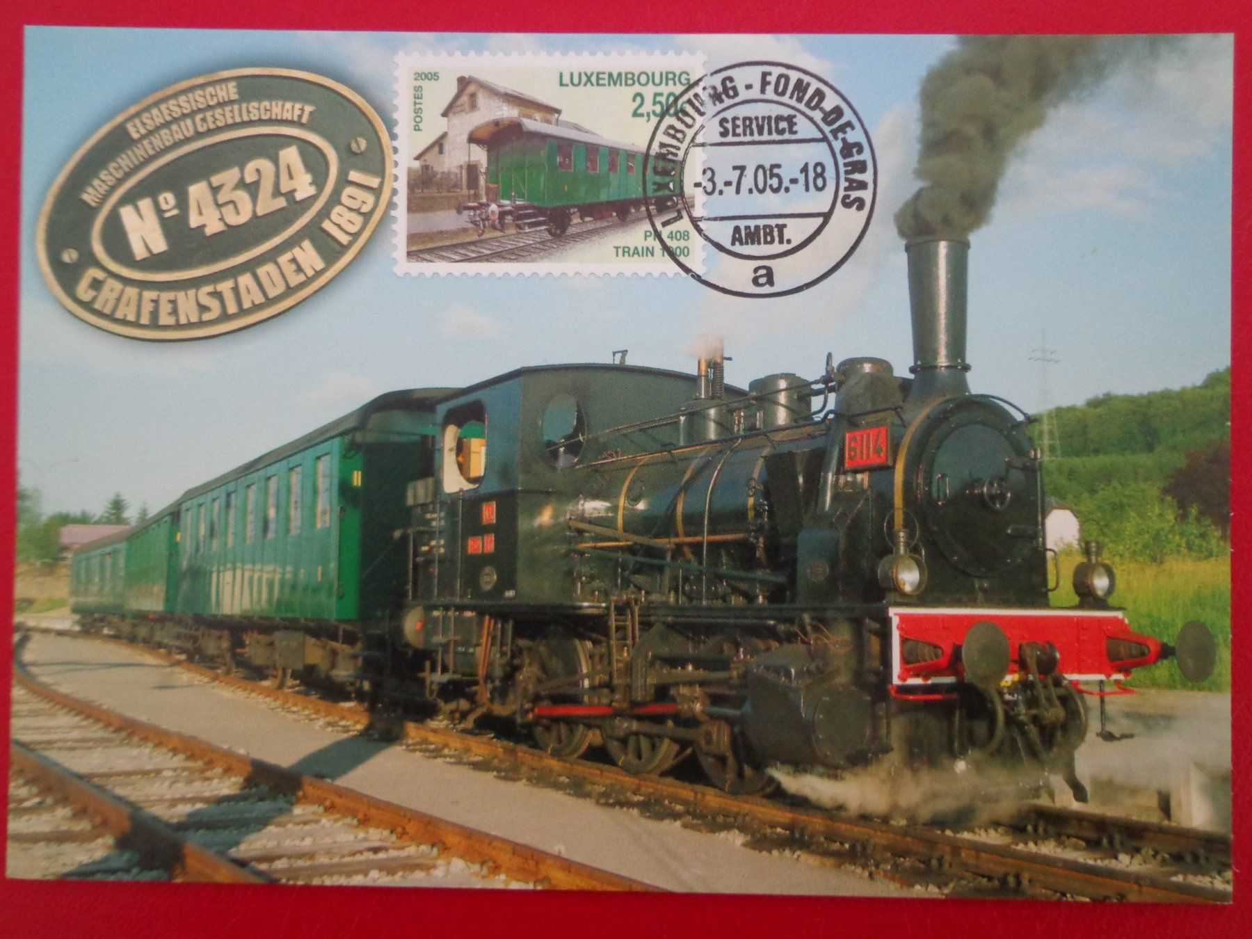 Tous les timbres: Maximumkarte MK Luxembourg 2005, Eisenbahn – D'occasion à Le Locle par aou_rf8w