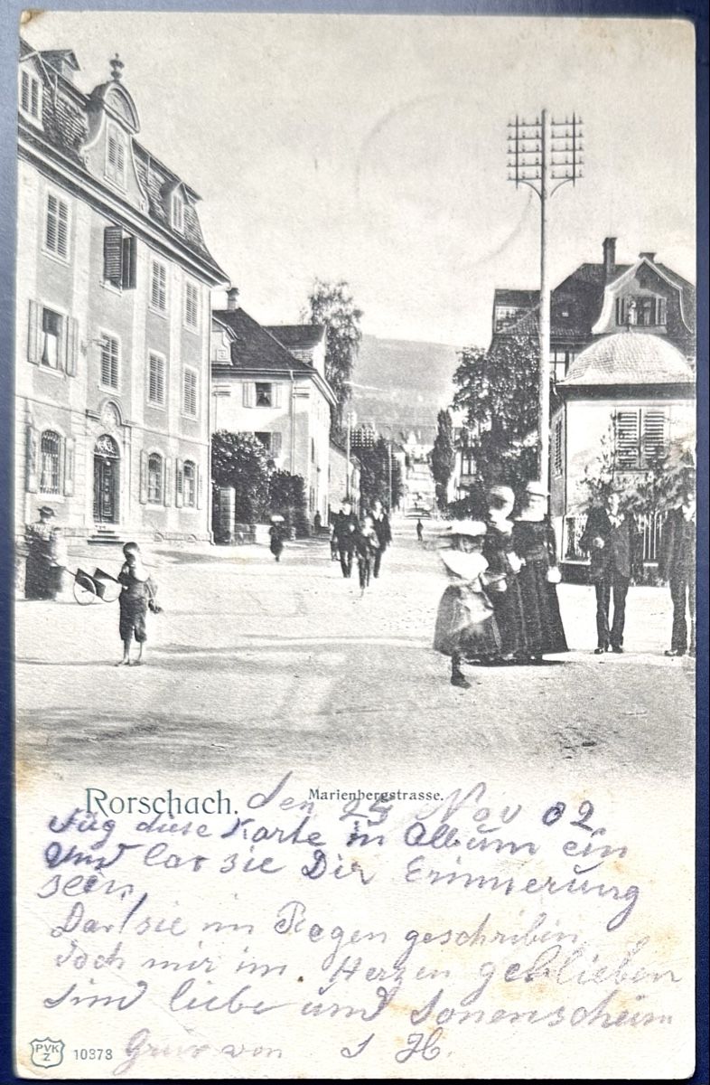 Cartoline postali: AK Rorschach. Marienstrasse. SG, 1902 – Usato da Bern venduto da felberunderground