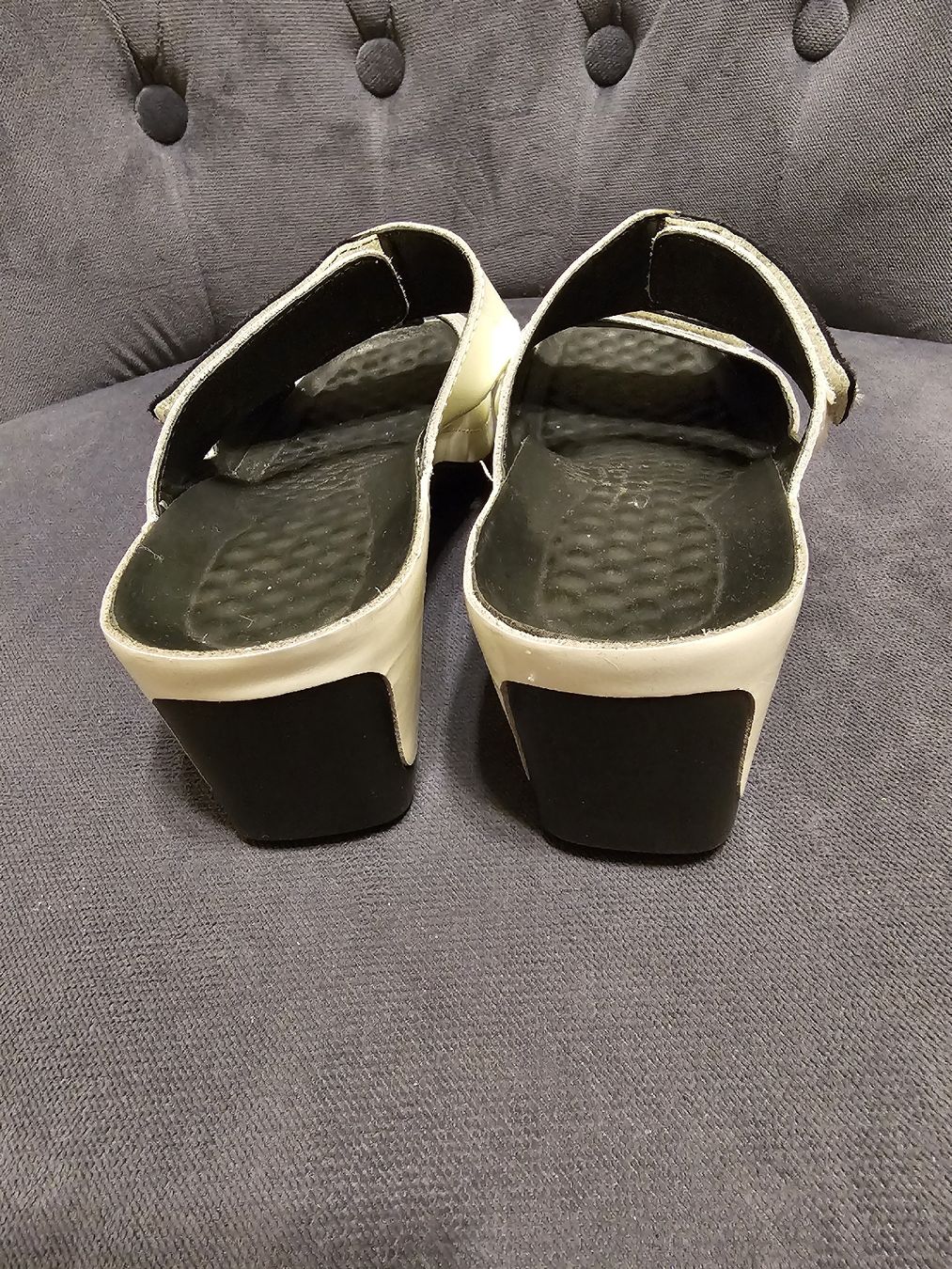 Damenschuhe: mules VITAL T.38 blanc crème laqué – Gebraucht aus Bulle von Diamant.15 3