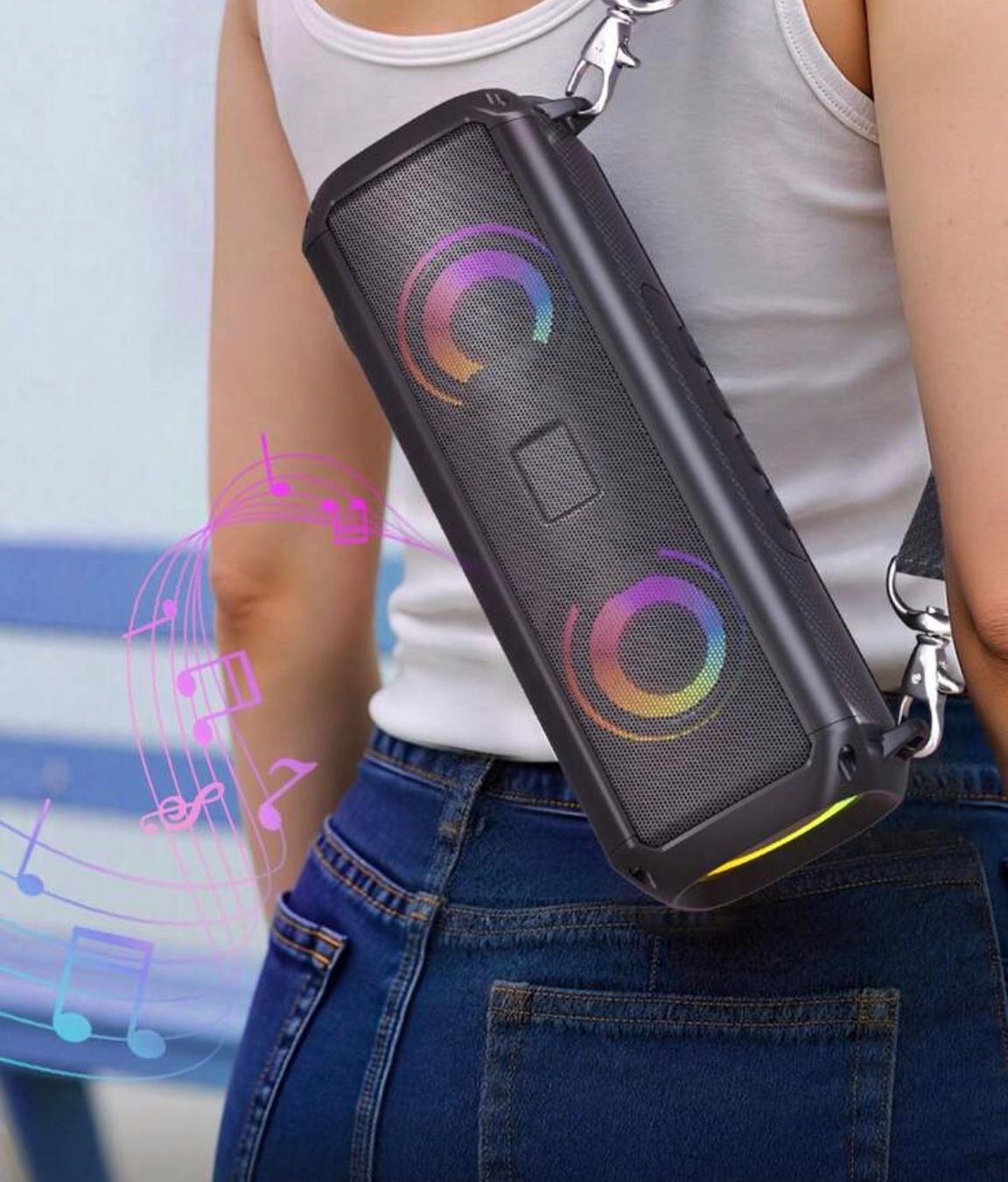 Lautsprecher: Bluetooth Lautsprecher mit RGB Lichteffekt – Neu und originalverpackt aus Emmenbrücke von ShopDirect