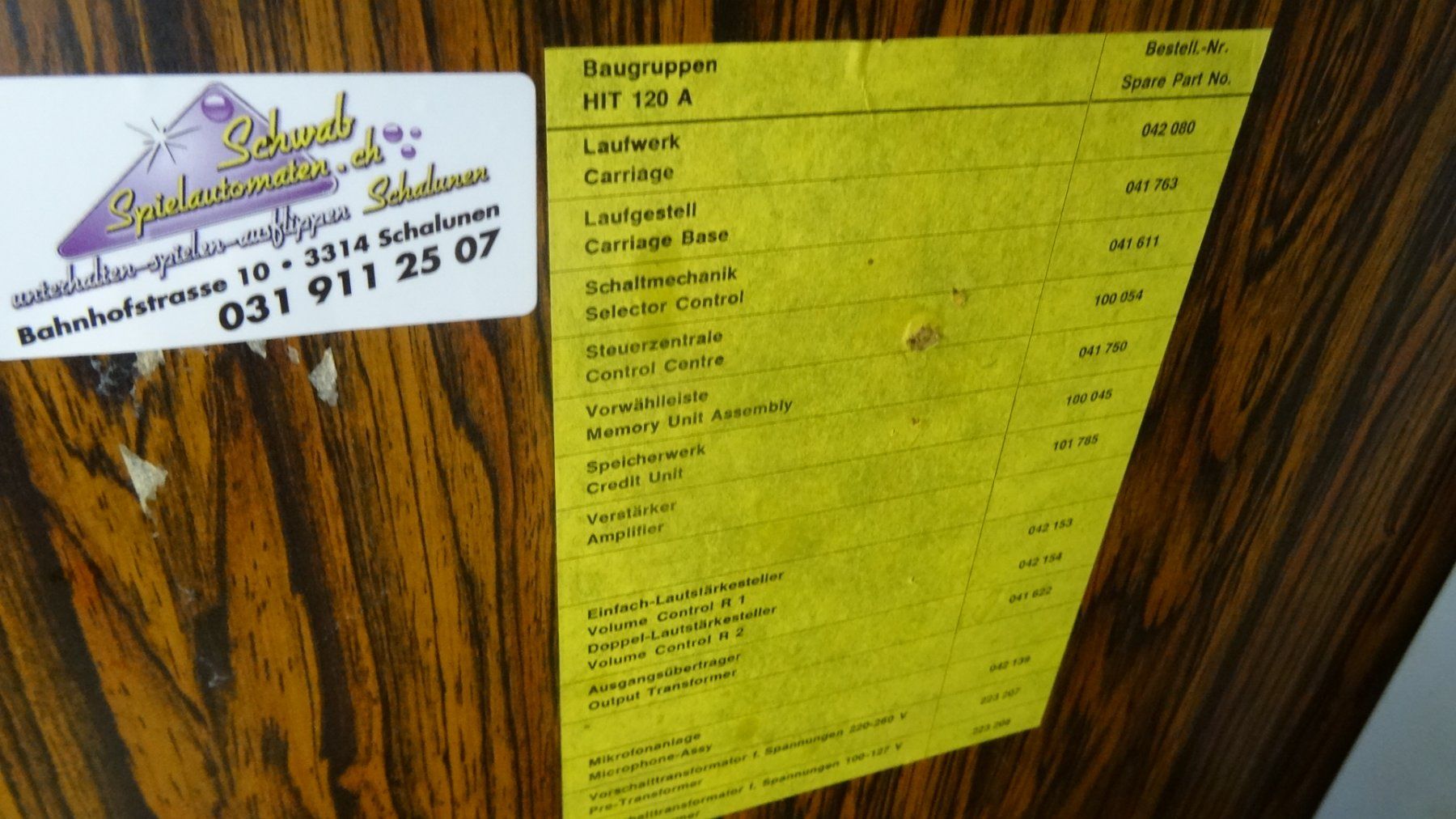 Musiktruhen: NSM HIT 120 Jukebox  70 er Jahre – Gebraucht aus Ehrendingen von CHMEX 7
