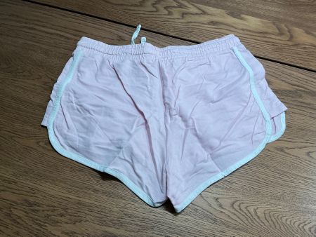Rosa Shorts mit weissem Rand, Grösse L Sommer ☀️