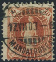 1901 - Stehende Helvetia - Voll Stempel