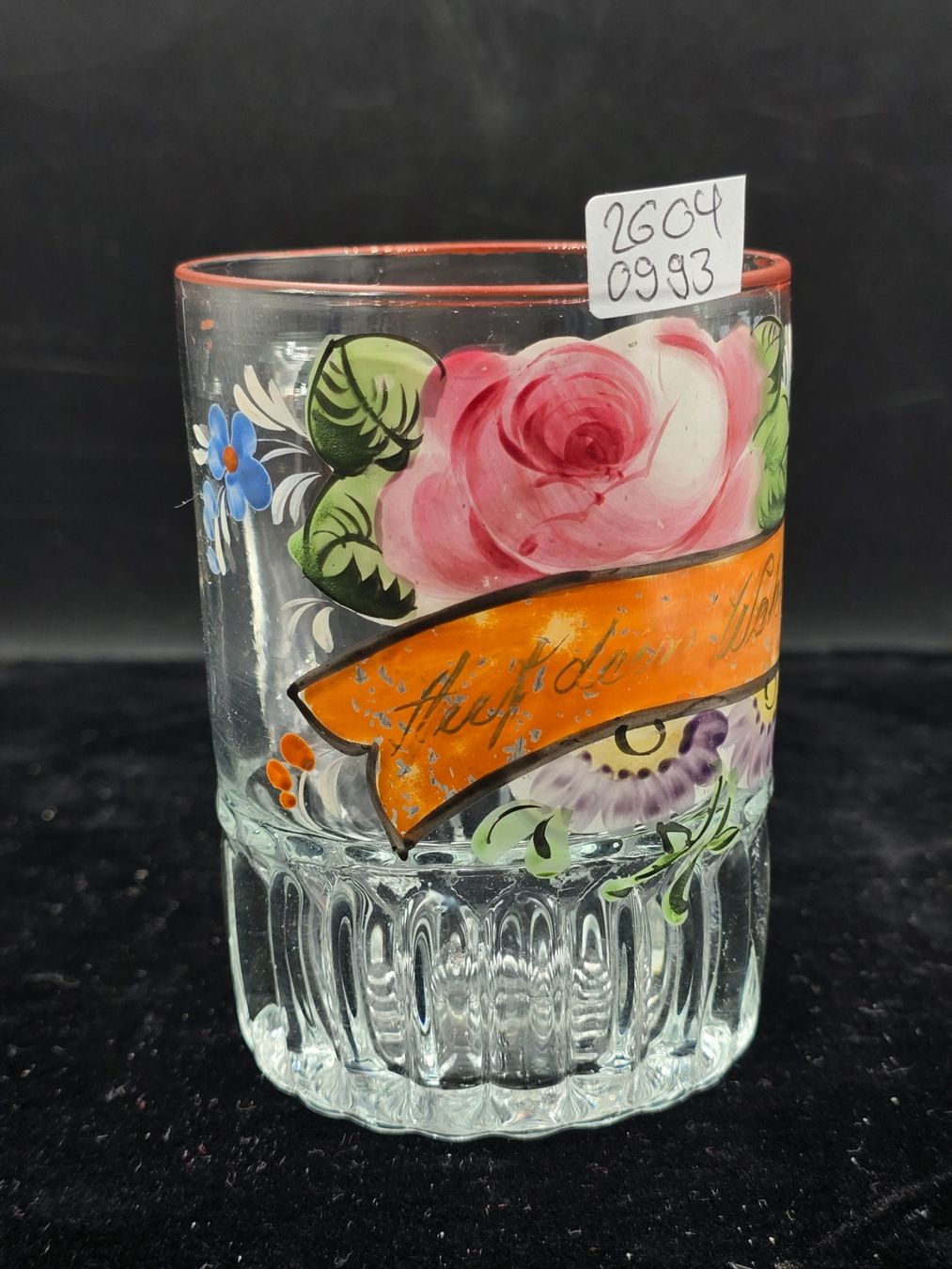 Bicchieri: Antiker handbemalter Glasbecher – Usato da Rorschacherberg venduto da snOOpydOg11 1