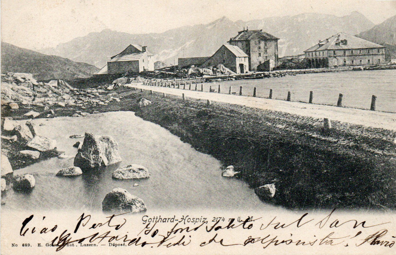 Cartoline postali: Gotthard-Hospiz – Usato da Melano venduto da pisonsdro