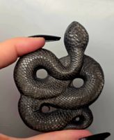 Edle Silberobsidian Schlange🐍🩶