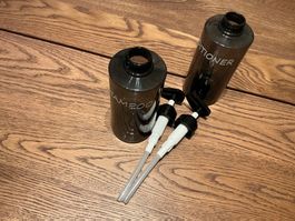 Shampoo & Conditioner Dispenser Set (Schwarz)