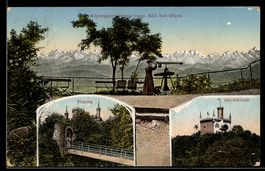 AK Olten, Bergpanorama vom Säli, Eingang, Säli-Schlössli
