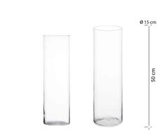 Glasvase Zylinder 50cm