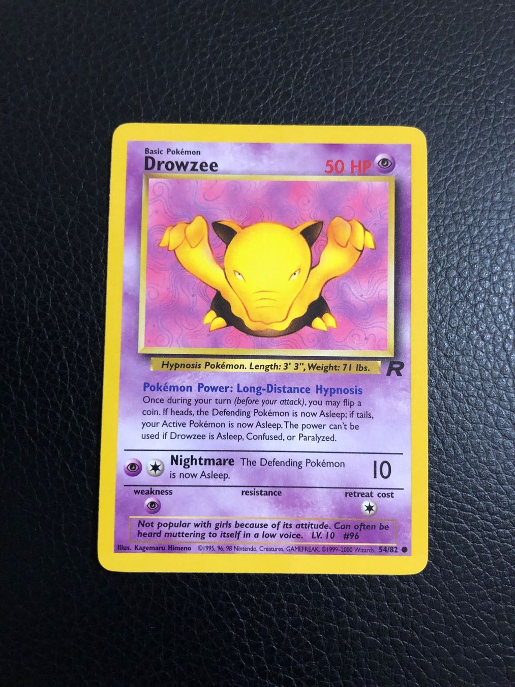 Pokémon Cartes à collectionner: Team Rocket Drowzee 54/82 Ab 1 – D'occasion à Paradiso par Pkmn10