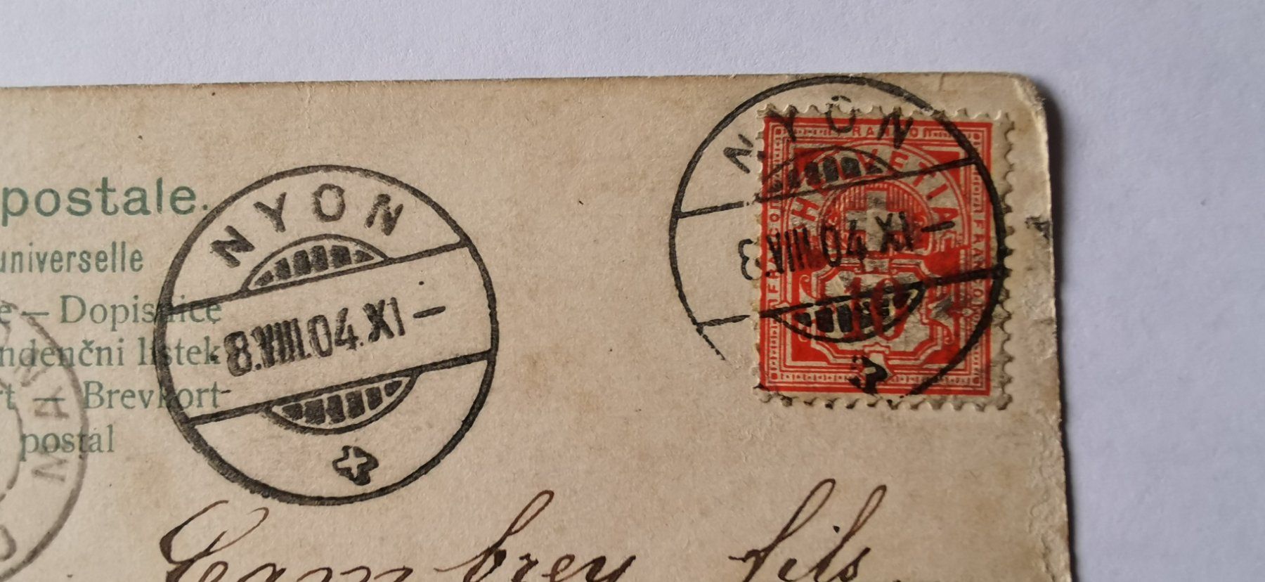 Tutti i francobolli: Carte postale Weltpostverein 1904 – Usato da Aadorf venduto da Chnorli-Furz 2