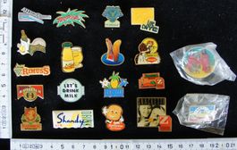 PIN Lebensmittel Getränke Marken Diverse Set 19 Stk #1095