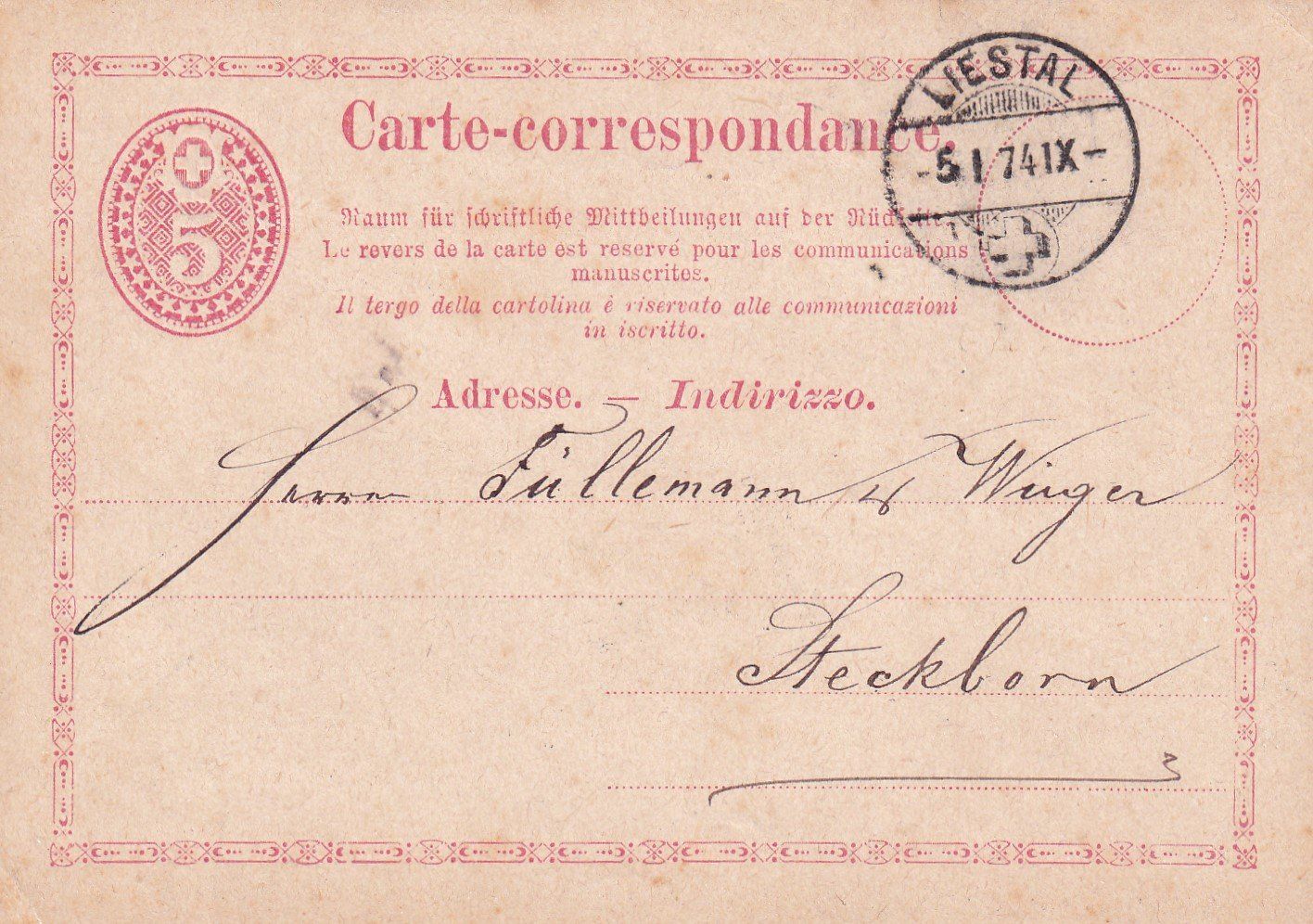 Alle Briefmarken: Ganzsachen Schweiz – Gebraucht aus Birsfelden von chr_yq2g