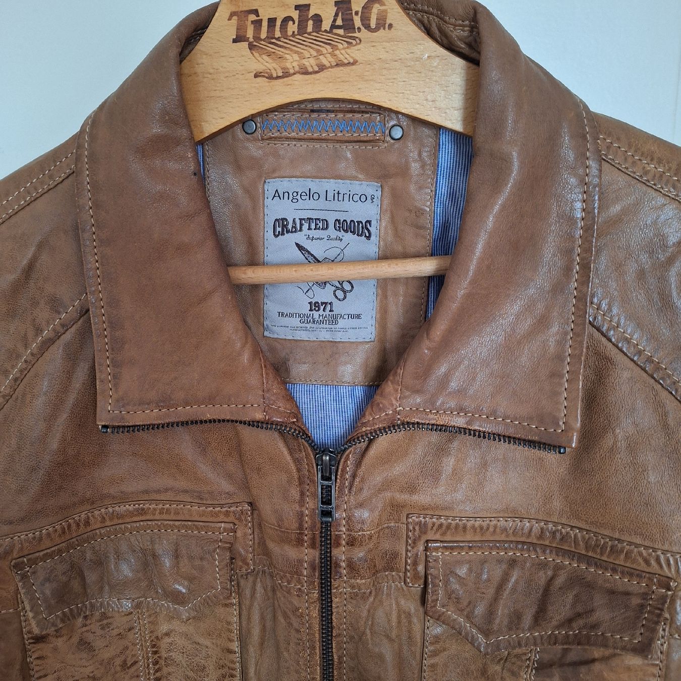 Jacken: Lamm Nappaleder, Lederjacke, Gr. L, braun – Gebraucht aus Winterthur von Goldpipau 3