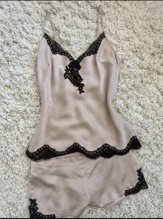 Aubade 100% Seiden-Set (Top & Shorts) - Gr.34/36 XS/S