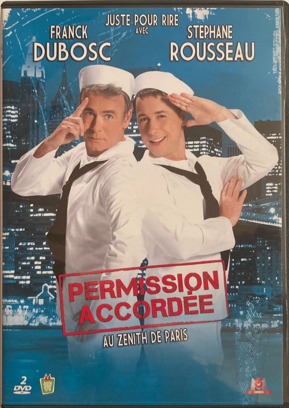 Alle DVDs: FRANCK DUBOSC / STEPHANE ROUSSEAU - PERMISSION ACCORDEE – Gebraucht aus Poliez-Pittet von Newtown-Records 2