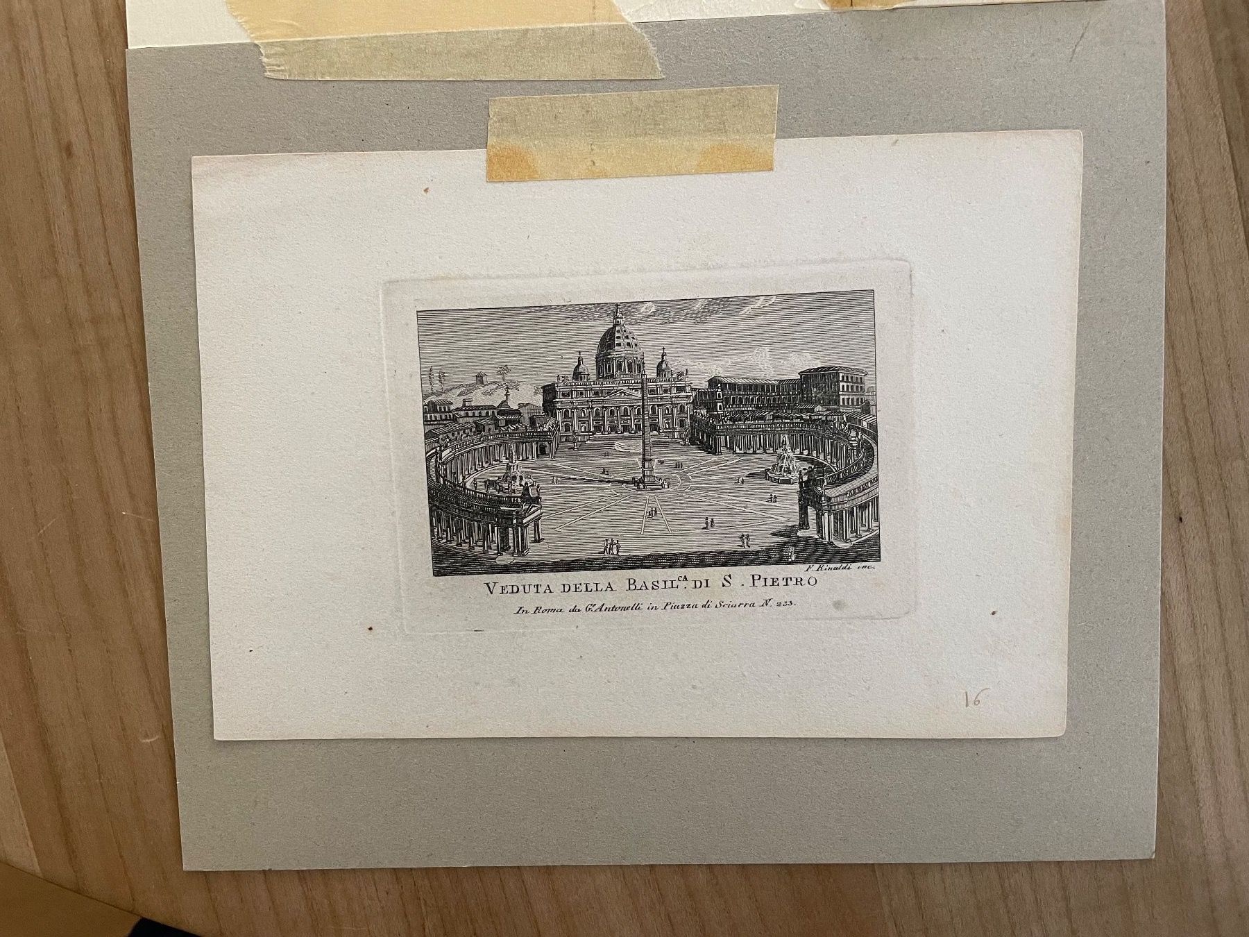 Incisioni: Stich des Petersdoms, Rom, 1824 – Usato da Winterthur venduto da Myrtillus 3