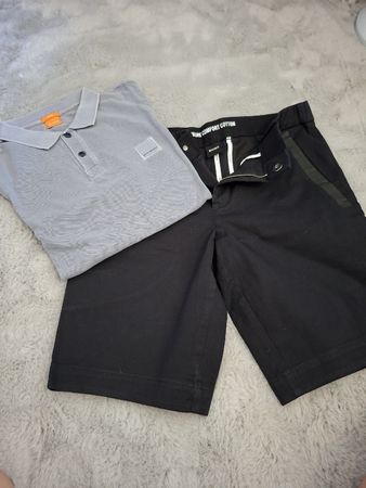 Lot polo Boss Orange et short Boss noir taille L