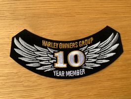 Harley Owners Group - 10 Year Member Aufnäher, Top!