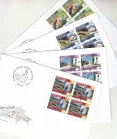 SBK B300 - B303 im 4er-Block FDC